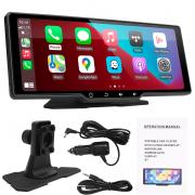 Huuimy Wireless CarPlay/Android Auto Car Stereo - Portable Car Radio with 9.3 Inch  Touch Screen with Bluetooth | Mirror Link | FM/USB/TF Transmitter (without Camera)